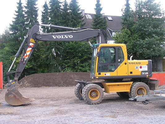 Volvo EW 160B hjulgrävare. Foto av Norbert Schnitzler, licens CC BY-SA 3.0.