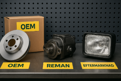 Vad betyder OEM, reman och eftermarknadsdelar? Vi reder ut begreppen