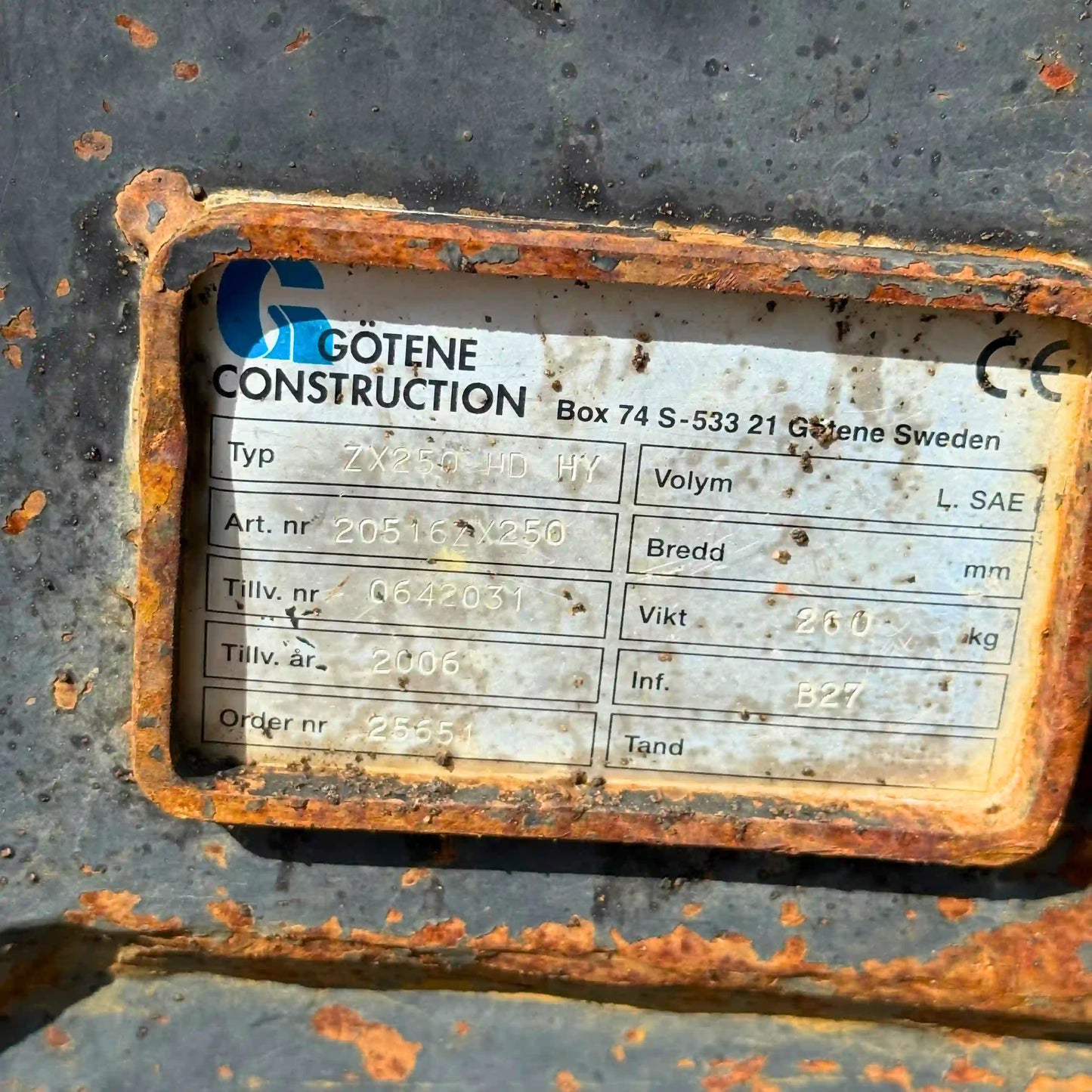 Snabbfäste b27 hydrauliskt | Hitachi ZX250LC-3