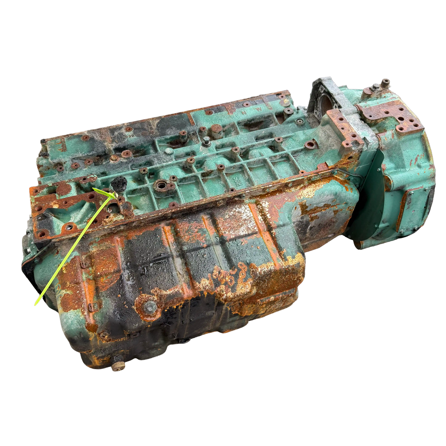 Motorblock d8h med vevaxel, renoveringsobjekt | 17211952, 24250934, 21688599 | Volvo EC250EL