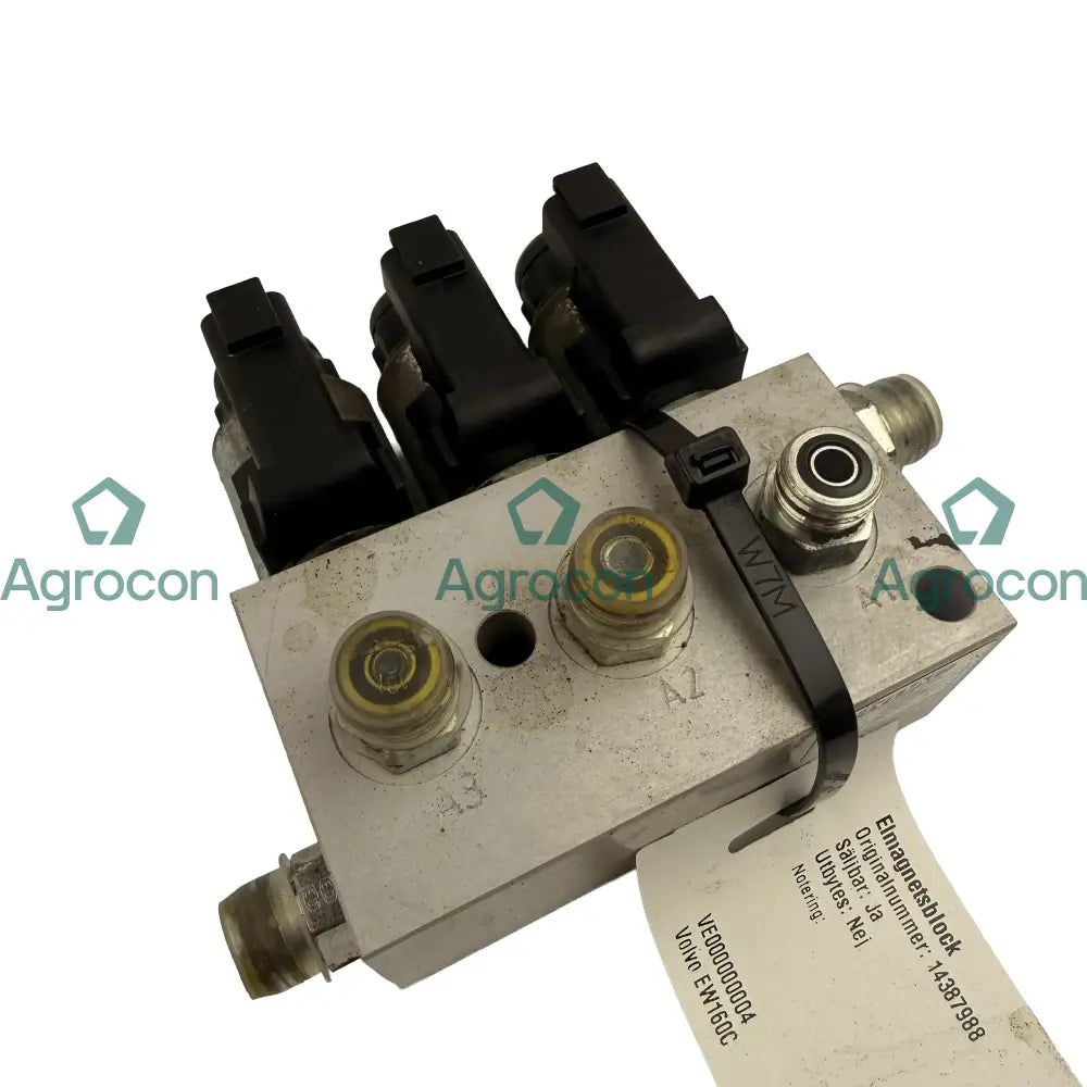 Elmagnetsblock | 14387988 | Volvo EW160C Hydraulventil