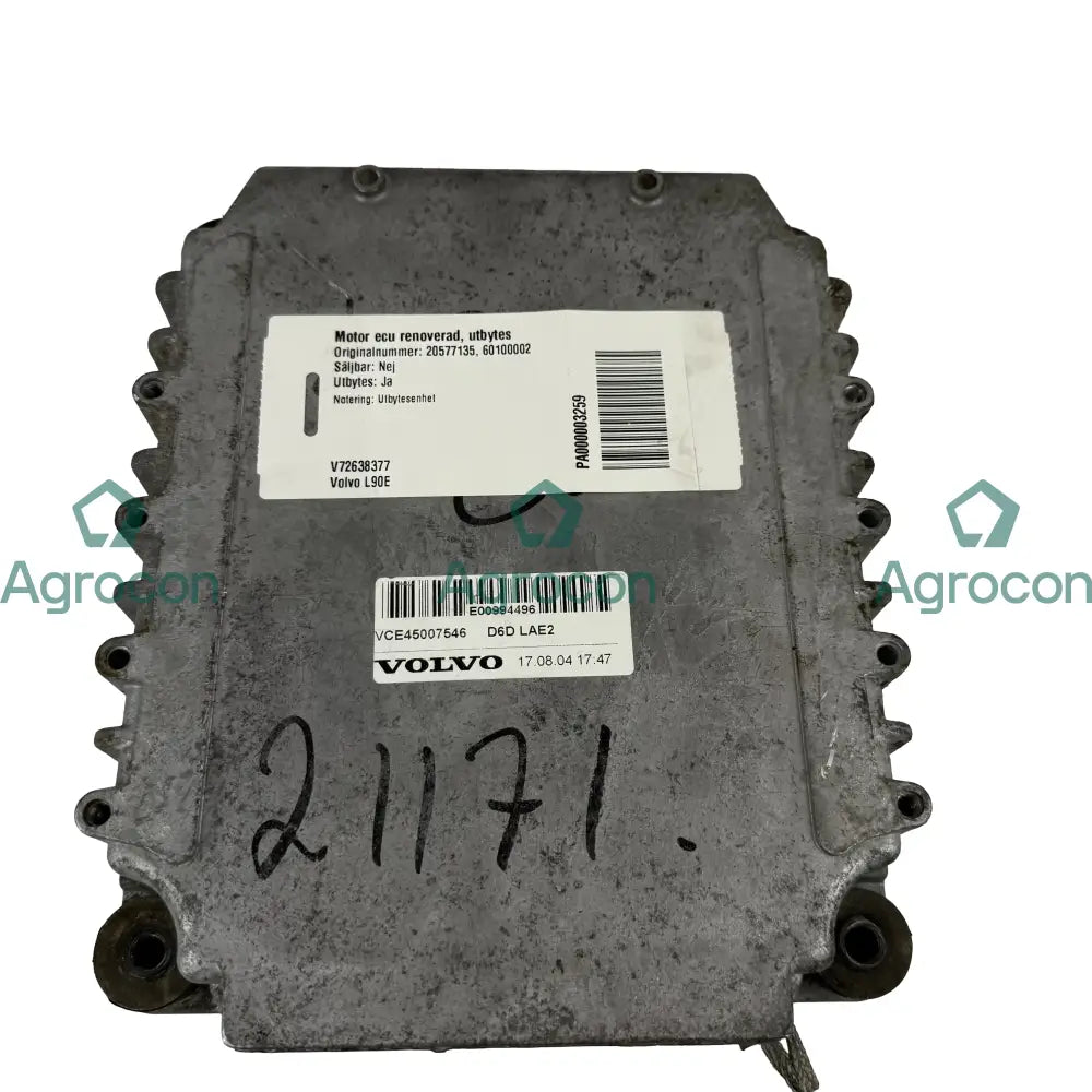 Motor ecu renoverad utbytes | 20577135 60100002 | Volvo L90E - Elsystem
