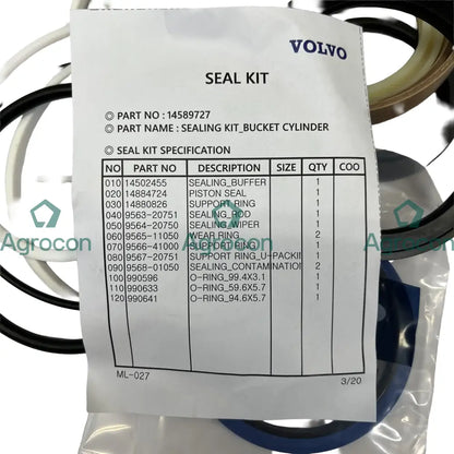Packningssats | 14559021 14589725 - Hydraulcylinder