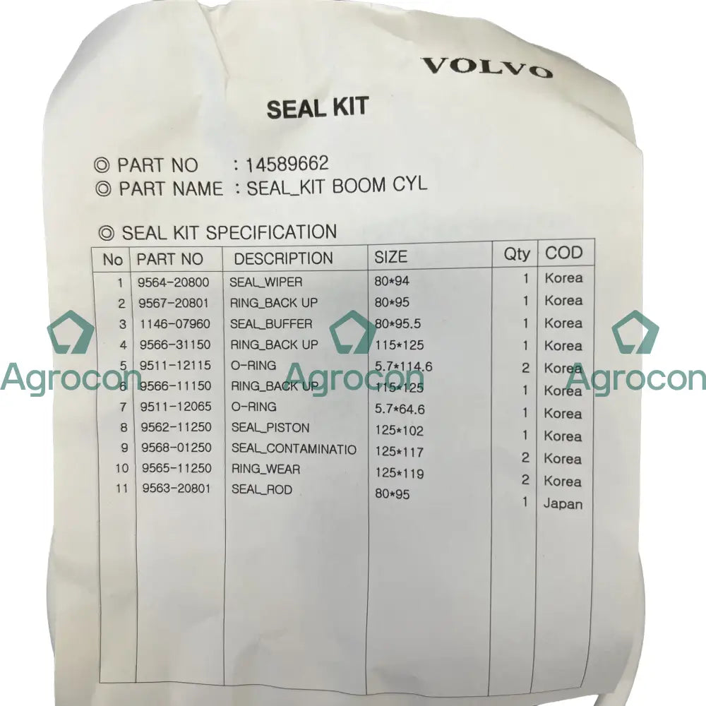 Packningssats | 8148-10031 14589662 Hydraulcylinder