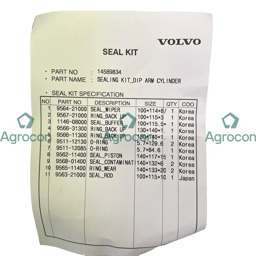 Packningssats | 8148-10121 14589834 Hydraulcylinder