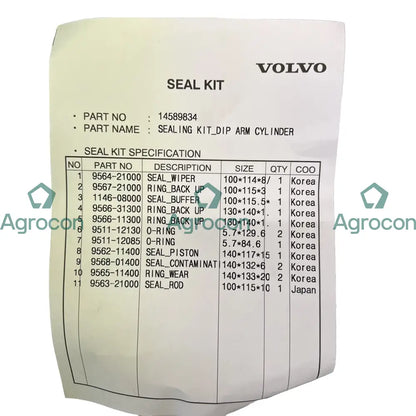 Packningssats | 8148-10121 14589834 Hydraulcylinder