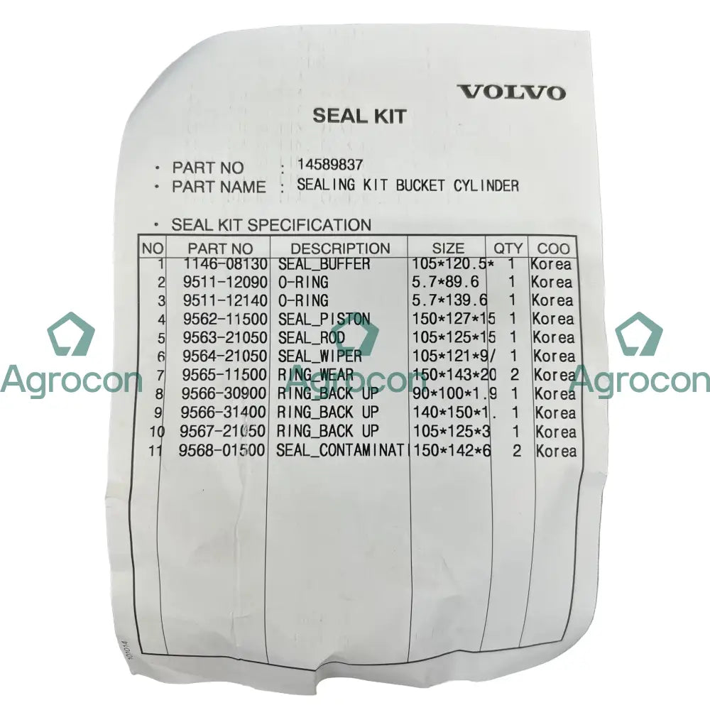 Packningssats | 8148-16030 14589837 Hydraulcylinder