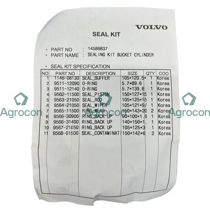 Packningssats | 8148-16030 14589837 Hydraulcylinder