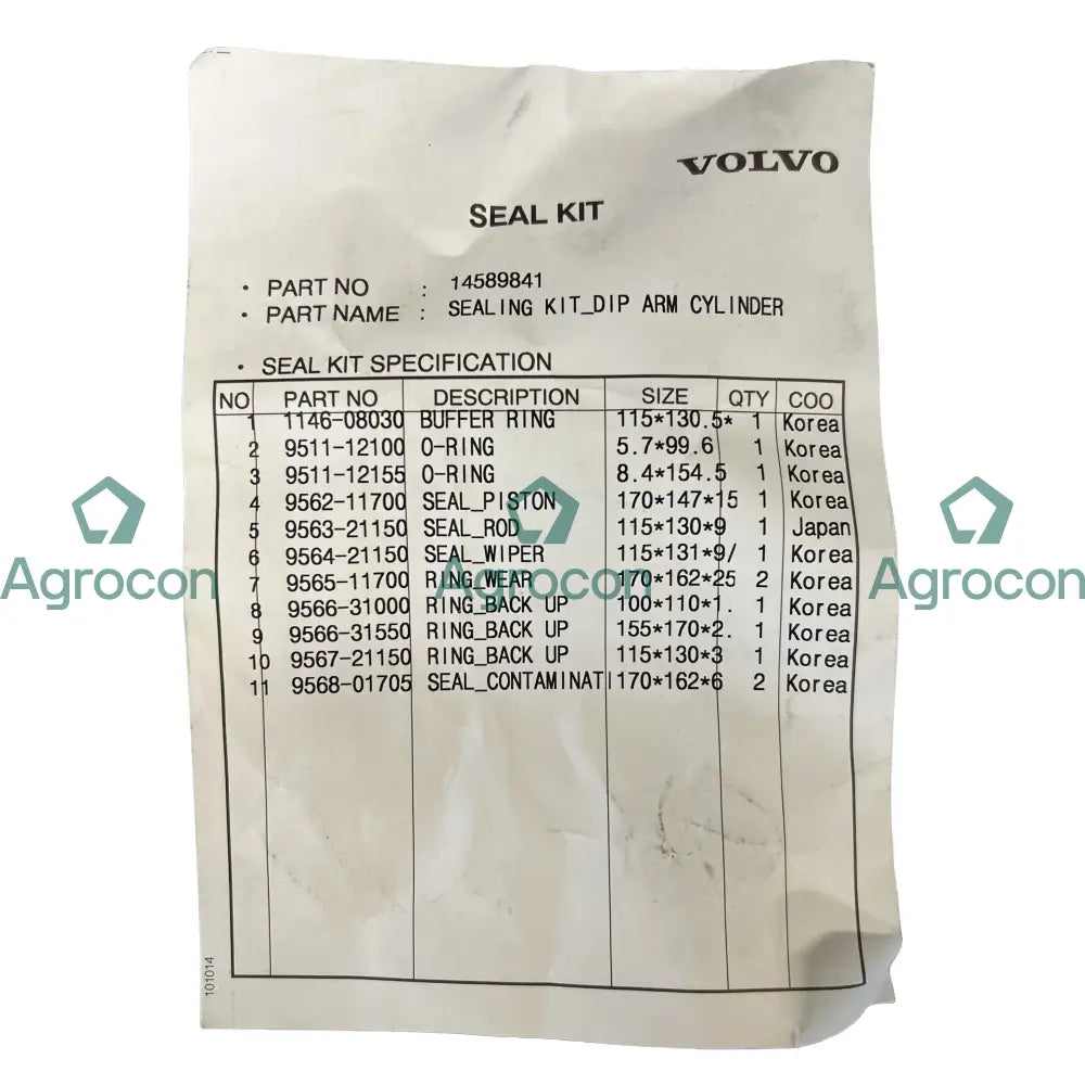 Packningssats | 8148-16040 14589841 Hydraulcylinder