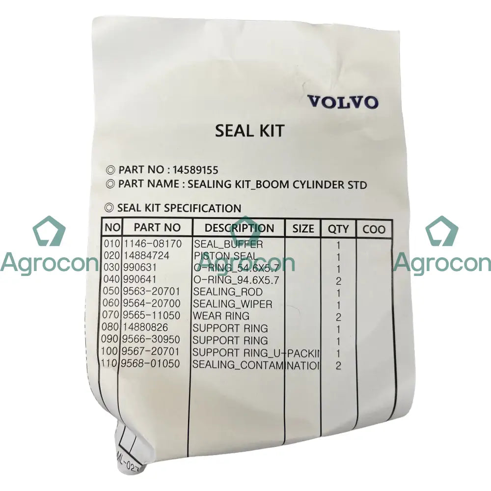 Packningssats bomcylinder | 14516932 14589155 Hydraulcylinder