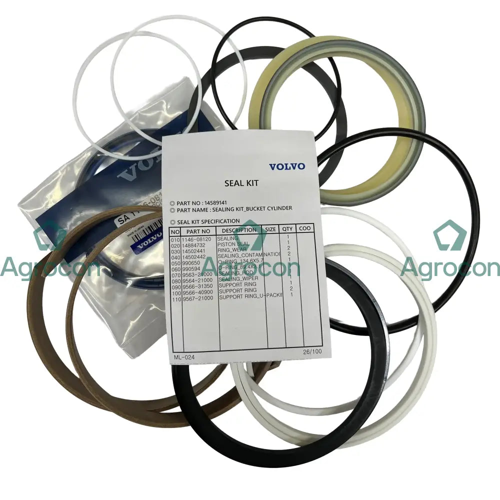 Packningssats skopcylinder | 14512961 14589141 14660989 Hydraulcylinder
