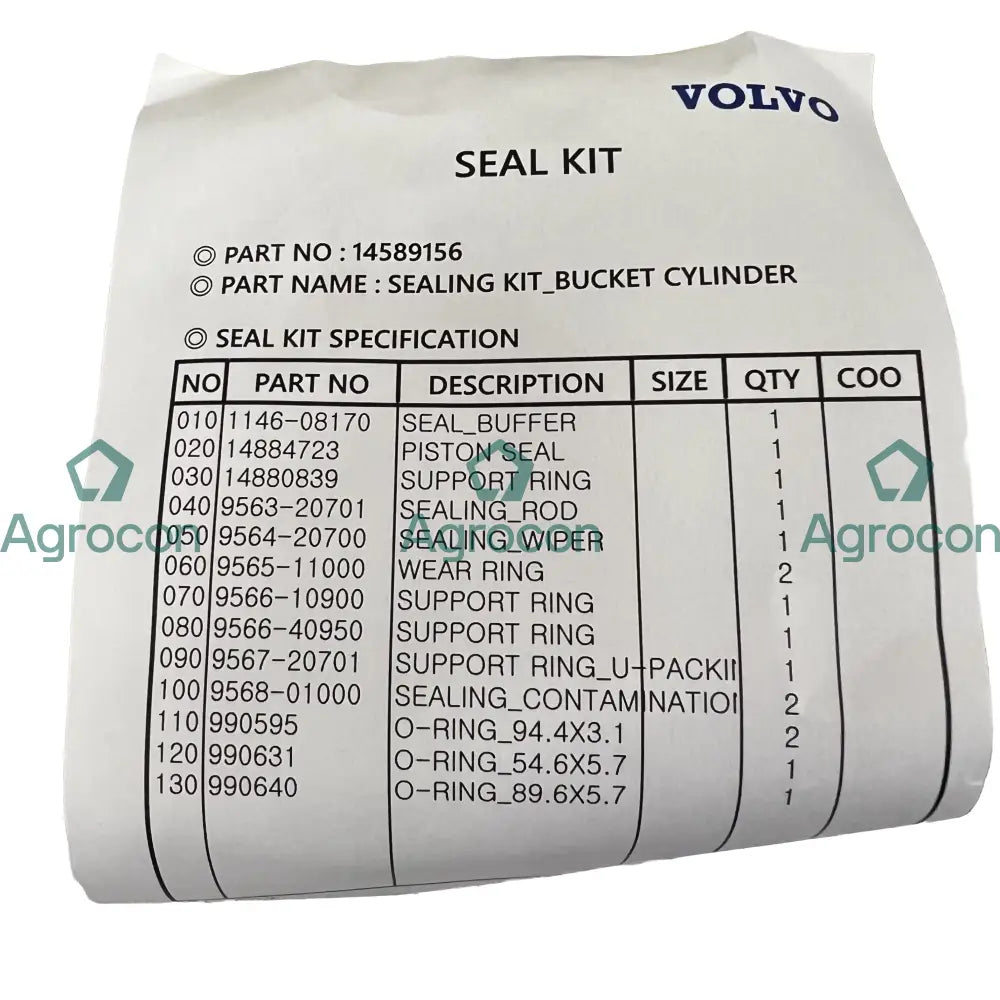 Packningssats skopcylinder | 14513718 14589156 14547310 Hydraulcylinder