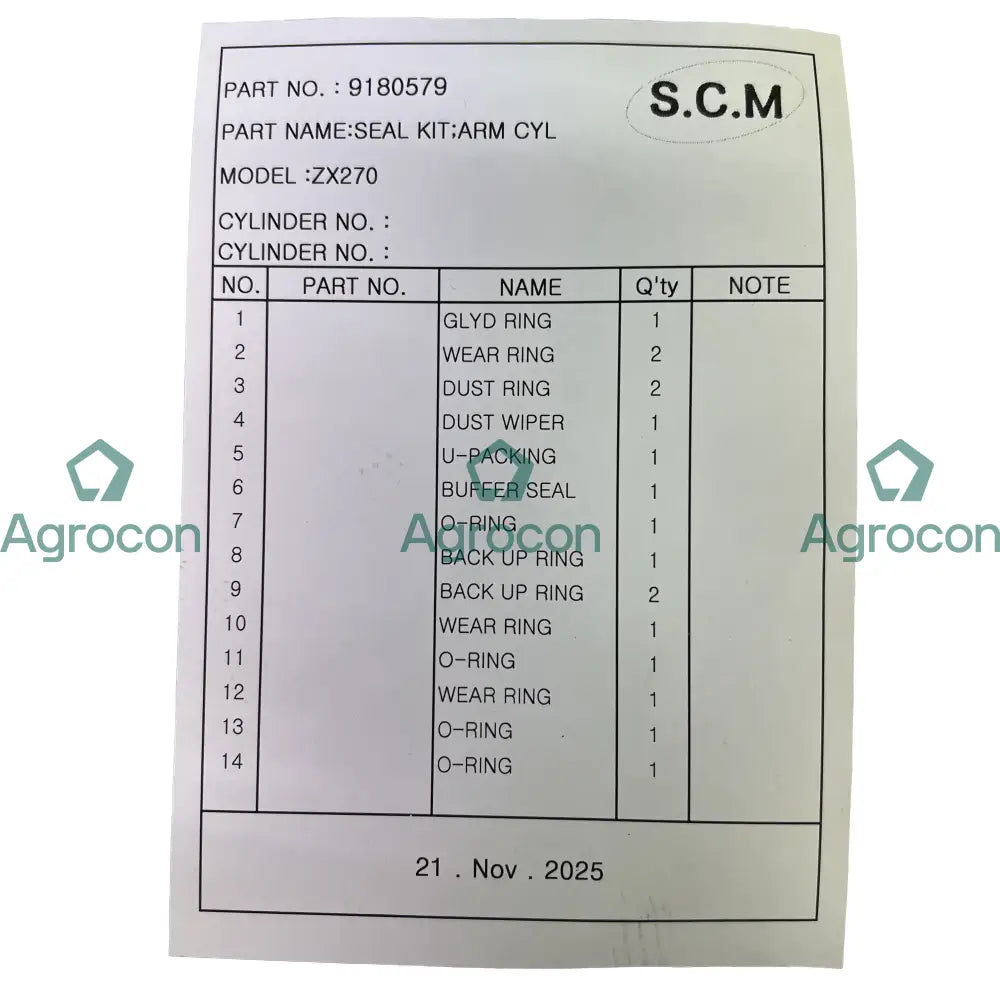 Packningssats zx270 | 9180579 - Hydraulcylinder