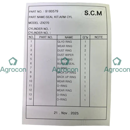 Packningssats zx270 | 9180579 - Hydraulcylinder